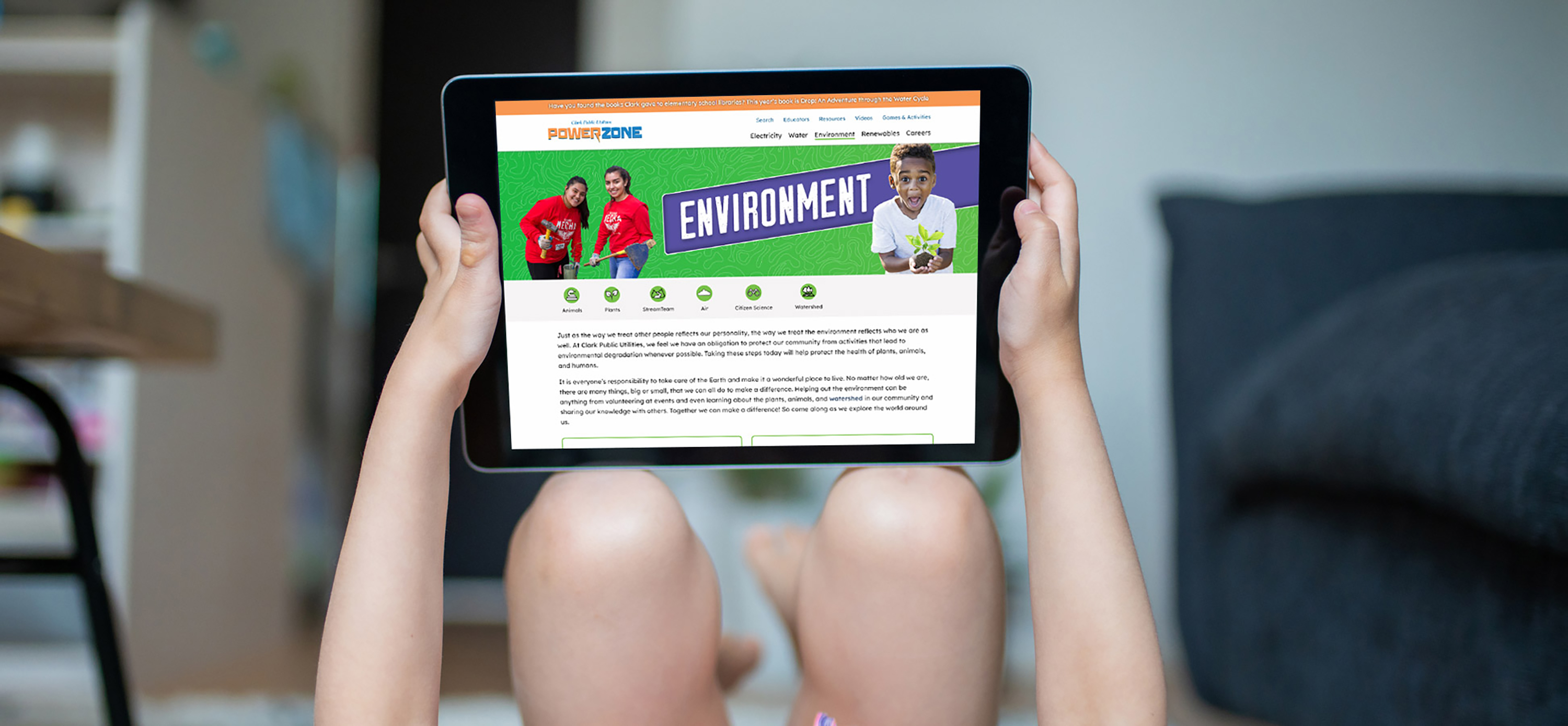 PZ-tablet-context Portoflio Clark PowerZone website