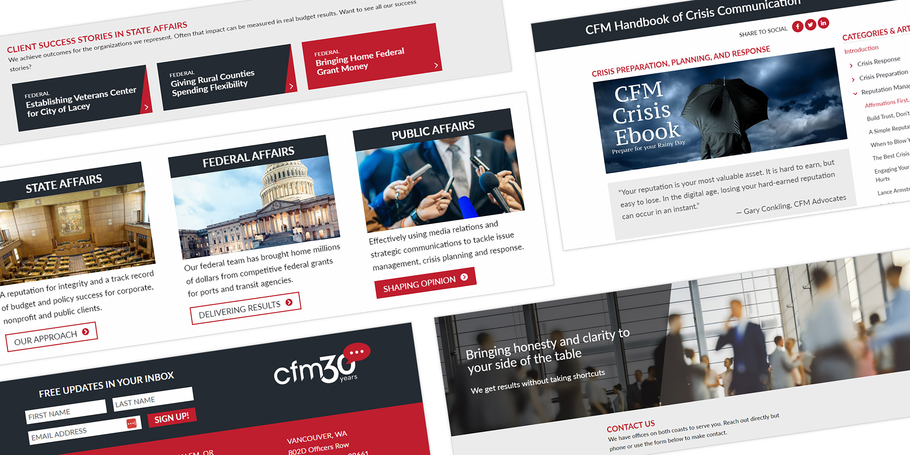 Portfolio CFM advocates branding elements