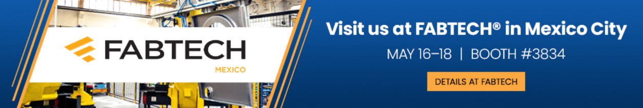 JIT-trade-show-banner Visit FABTECH Mexico City May 16-18, Booth #3834. Connect with industry experts in fabrication technology.